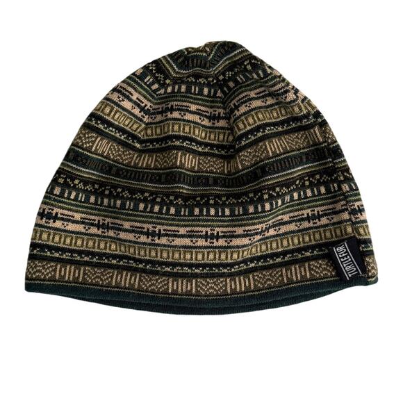 Turtle Fur Lars merino wool beanie Green Fair Isle - Picture 1 of 9